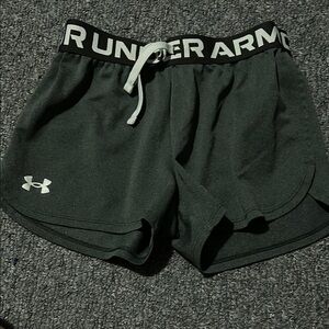 Under Armour Olive Athletic Shorts Moisture-Wicking Elastic Waistband